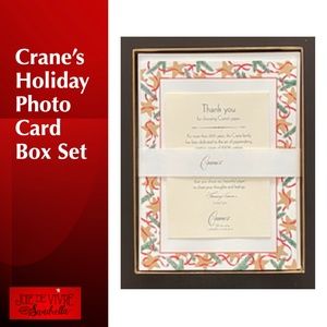 Crane's Holiday Photo Cards - Gold | Red | Green